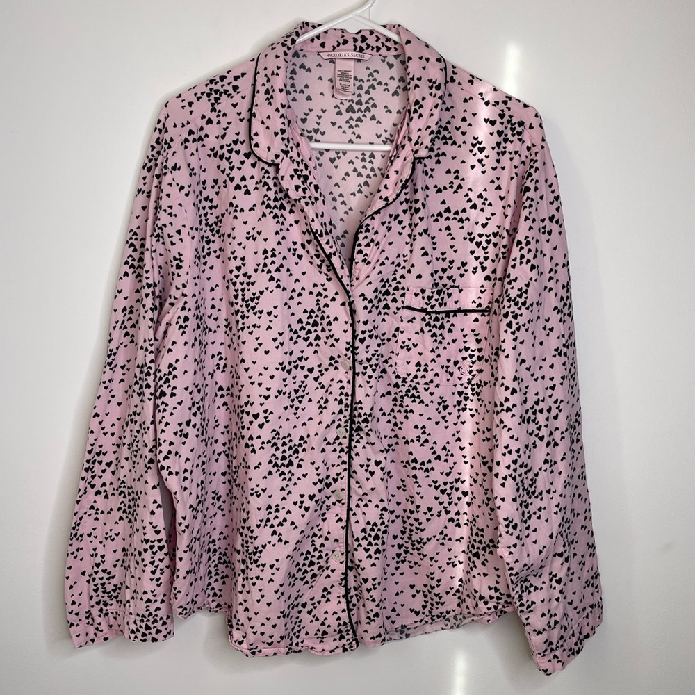 Victoria's Secret Dreamer Flannel Long Pajama top size XL